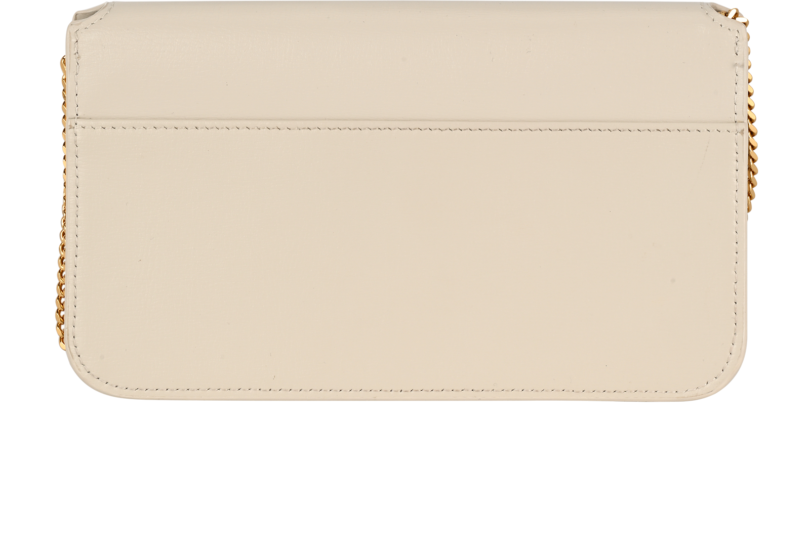 Saint Laurent Cassandre Phone Holder, &pound;420, Accessories, White, Leather, Back view